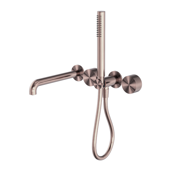 Nero Kara Progressive Shower System Separate Plate With Spout 230mm Brushed Bronze