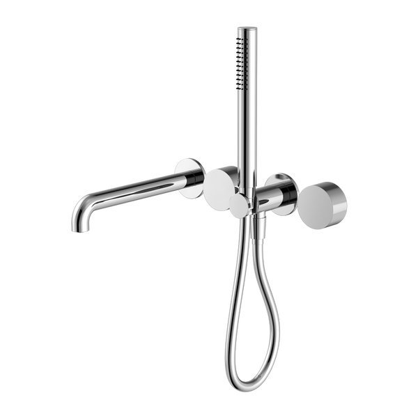 Nero Kara Progressive Shower System Separate Plate With Spout 250mm Chrome