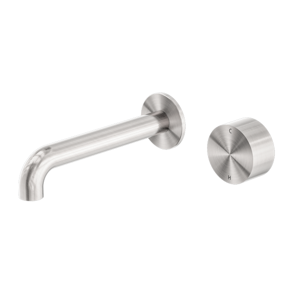 Nero Kara Progressive Wall Basin/Bath Set 160mm Brushed Nickel
