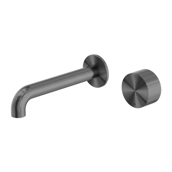 Nero Kara Progressive Wall Basin/Bath Set 120mm Gun Metal