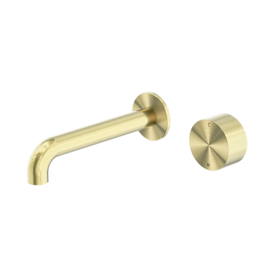 Kara Progressive Wall Basin/Bath Set 185mm Brushed Gold
