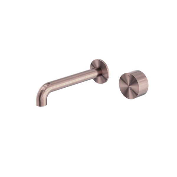 Nero Kara Progressive Wall Basin/Bath Set 230mm Brushed Bronze