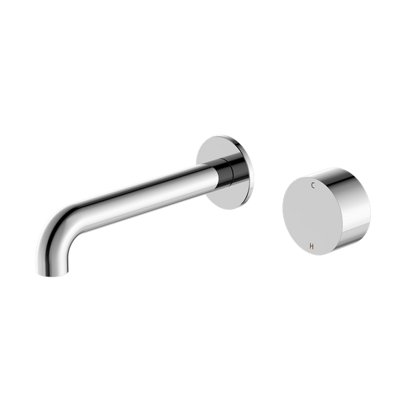 Nero Kara Progressive Wall Basin/Bath Set 230mm Chrome