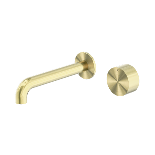 Nero Kara Progressive Wall Basin/Bath Set 230mm Brushed Gold