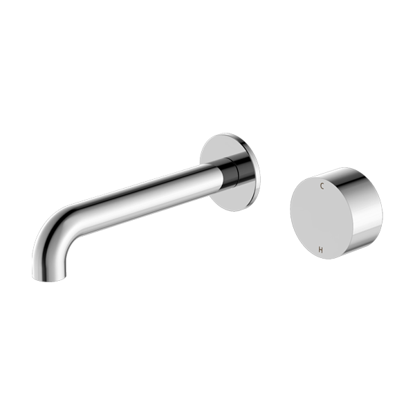 Nero Kara Progressive Wall Basin/Bath Set 260mm Chrome