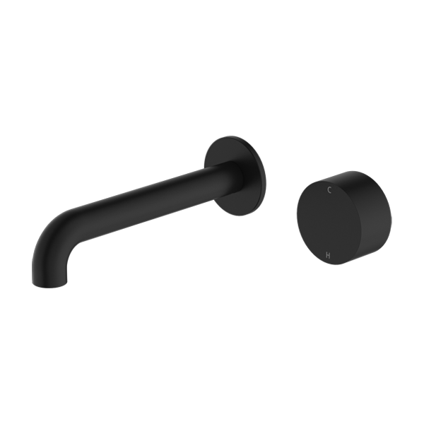 Nero Kara Progressive Wall Basin/Bath Set 260mm Matte Black