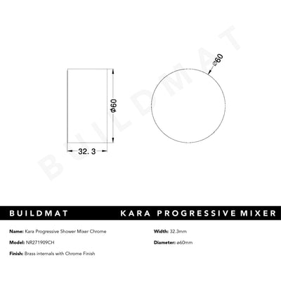 Kara Progressive Shower Mixer Set Chrome