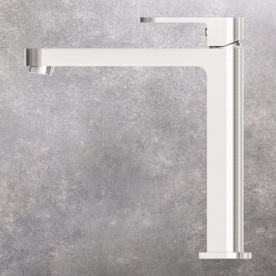 Ecco Tall Basin Mixer Brushed Nickel