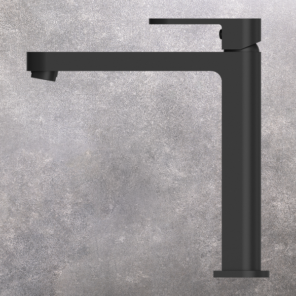 Nero Ecco Tall Basin Mixer Matte Black