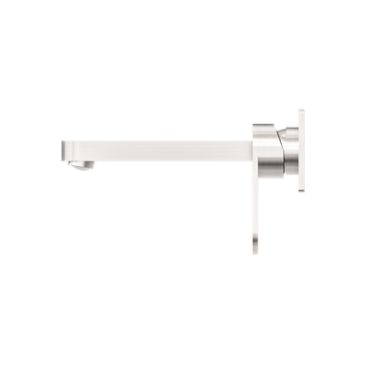 Ecco Wall Basin/Bath Mixer 200mm Brushed Nickel