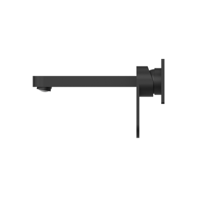 Ecco Wall Basin/Bath Mixer 200mm Matte Black