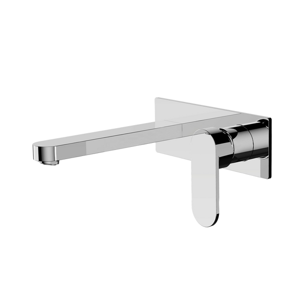 Nero Ecco Wall Basin/Bath Mixer 200mm Chrome