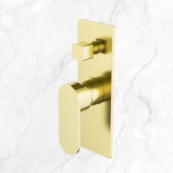 Nero Ecco Shower Mixer with Divertor Brushed Gold