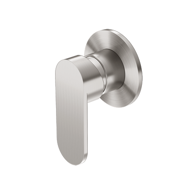 Nero Ecco Shower Mixer Round Back Plate Brushed Nickel