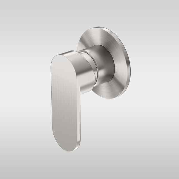 Nero Ecco Shower Mixer Round Back Plate Brushed Nickel