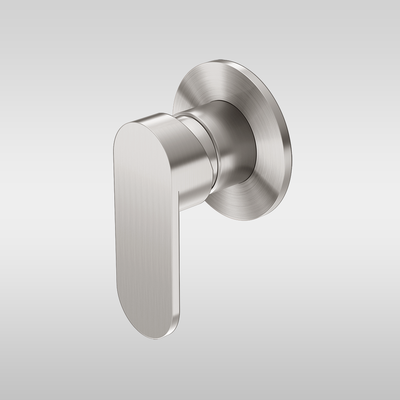 Ecco Shower Mixer Round Back Plate Brushed Nickel