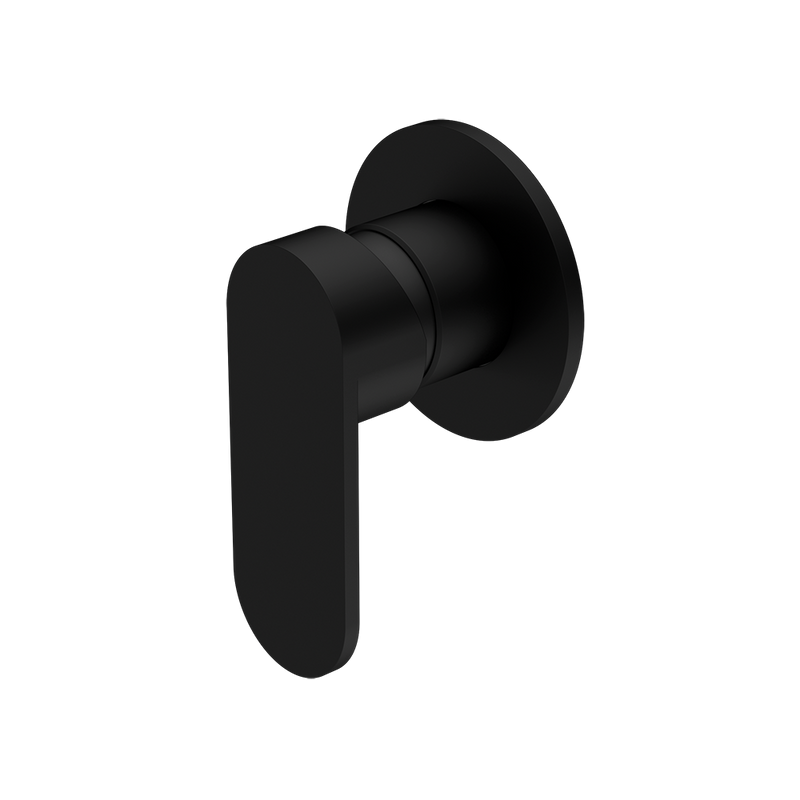 Ecco Shower Mixer Round Back Plate Matte Black