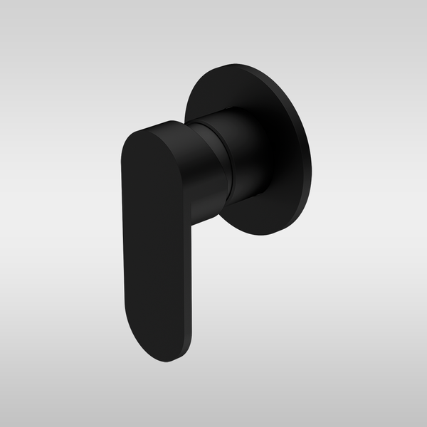 Nero Ecco Shower Mixer Round Back Plate Matte Black