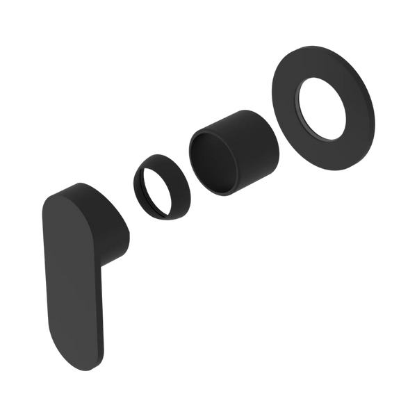 Nero Ecco Shower Mixer 80mm Round Plate (Trim Kit Only) Matte Black