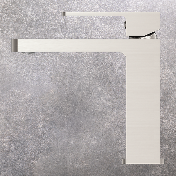 Nero Celia Straight Basin Mixer Brushed Nickel
