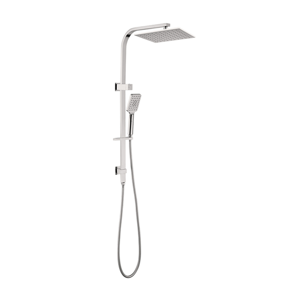 Nero Celia Twin Shower Set Square Head Brushed Nickel