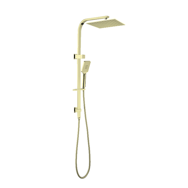 Nero Celia Twin Shower Set Square Head Brushed Gold