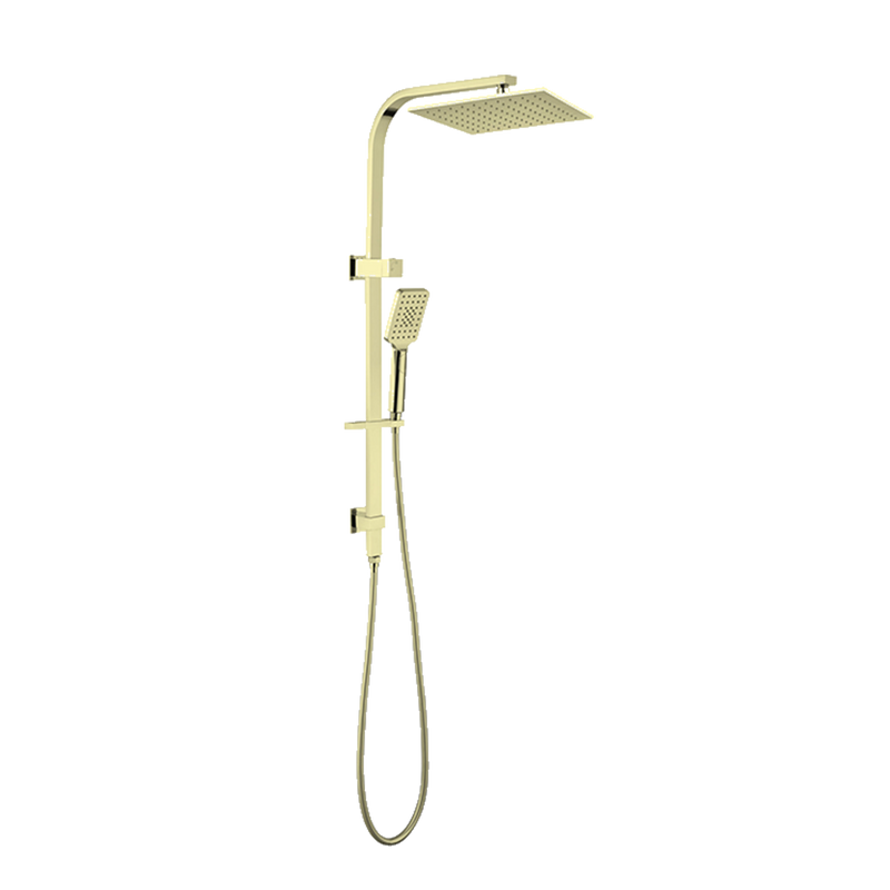 Celia Twin Shower Set Square Head Brushed Gold
