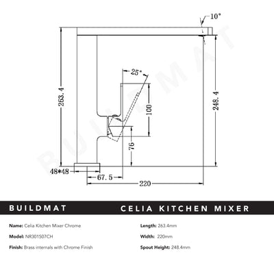 Celia Kitchen Mixer Chrome