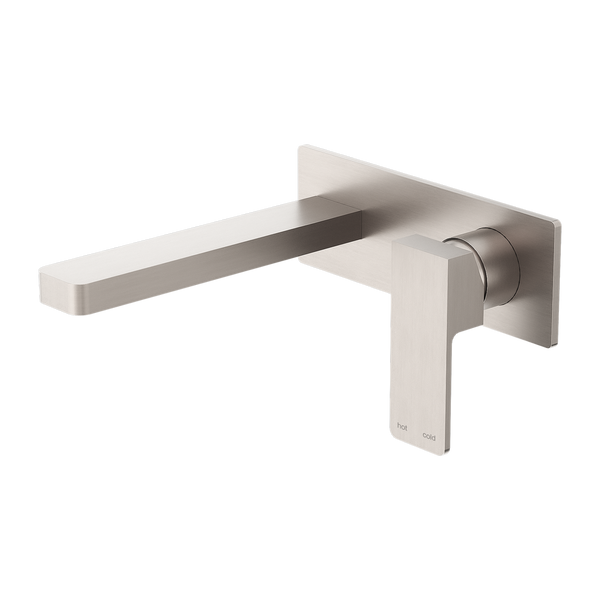 Nero Celia Wall Basin/Bath Mixer Brushed Nickel