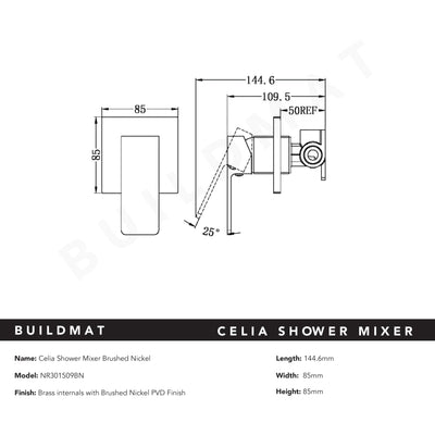Celia Shower Mixer Brushed Nickel