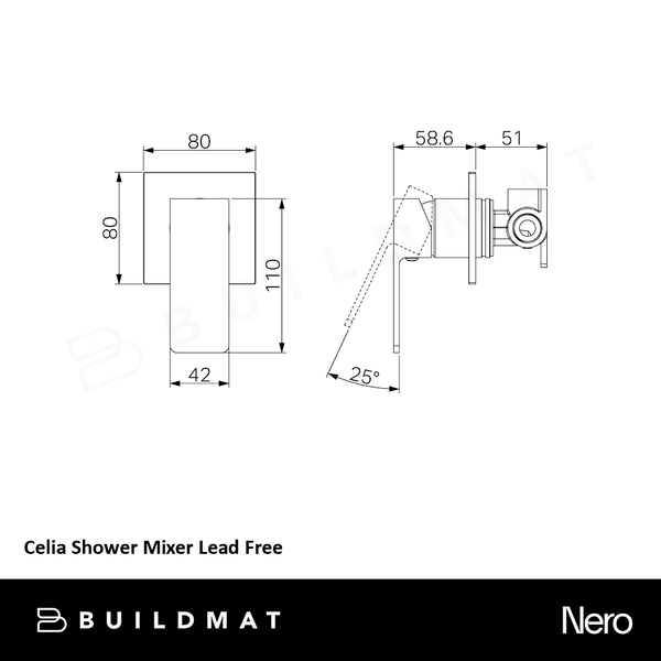 Nero Celia Shower Mixer Chrome Lead Free