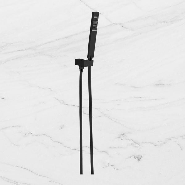 Nero Square Shower on Bracket Matte Black