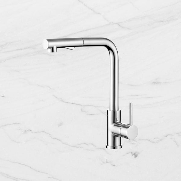 Nero Square Pull Out Sink Mixer With Veggie Spray Function Chrome