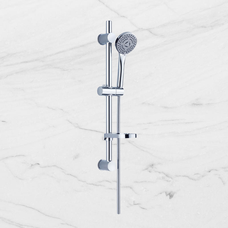 Nero Builder Budget Shower Rail Chrome – Buildmat