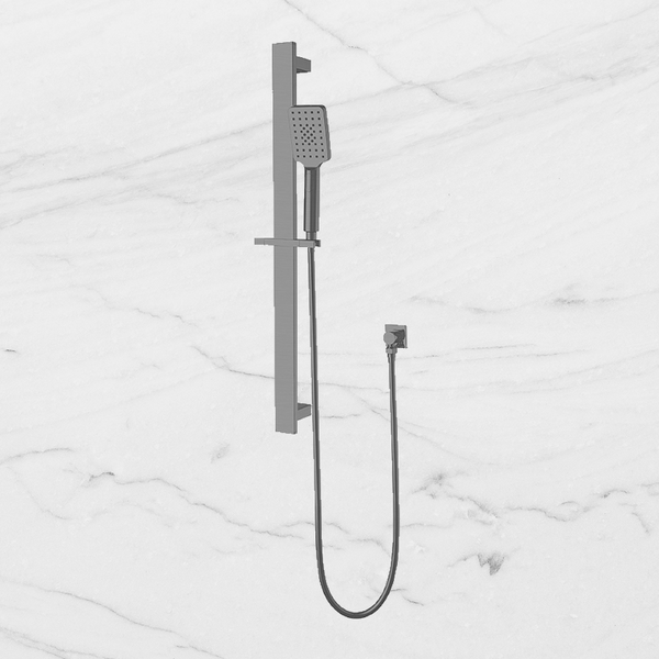 Nero Celia Shower Rail Brushed Gunmetal