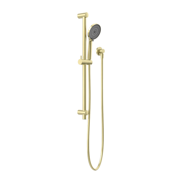 Nero Round Metal Project Rail Shower Brushed Gold