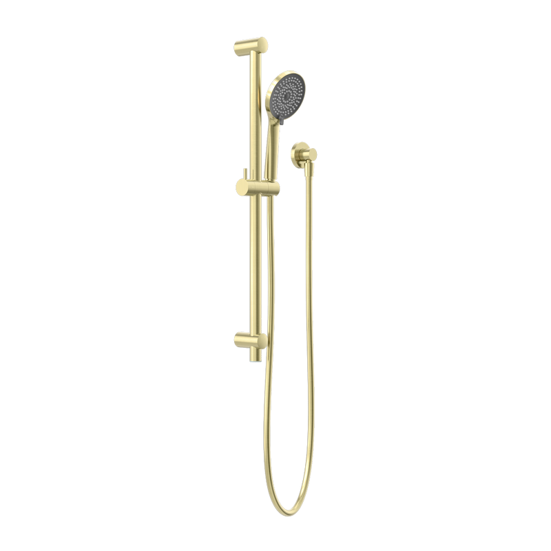 Round Metal Project Rail Shower Brushed Gold