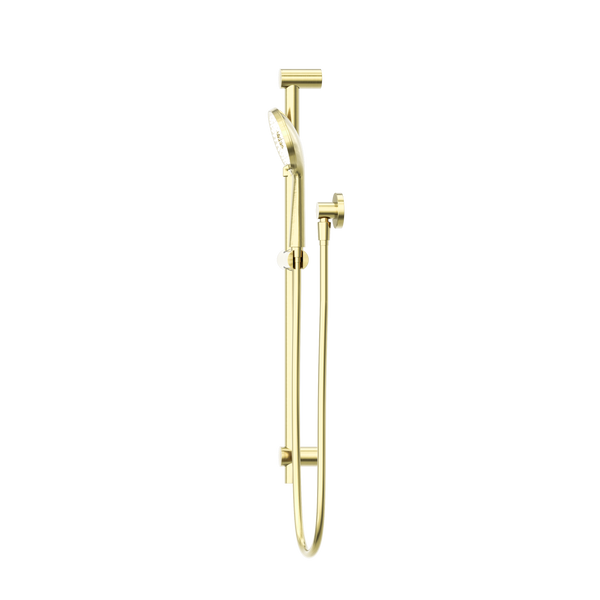 Nero Round Metal Project Rail Shower Brushed Gold