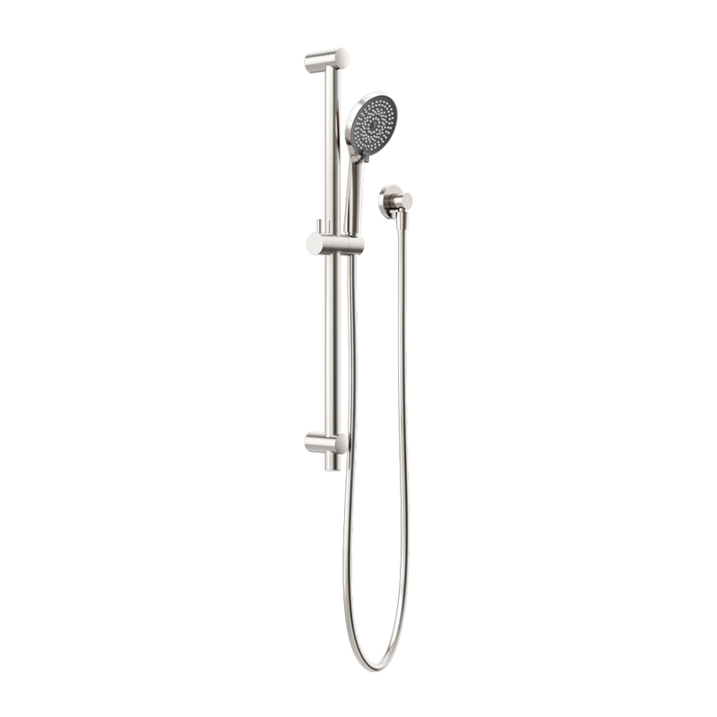 Round Metal Project Rail Shower Brushed Nickel