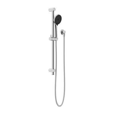 Nero Round Metal Project Rail Shower Chrome