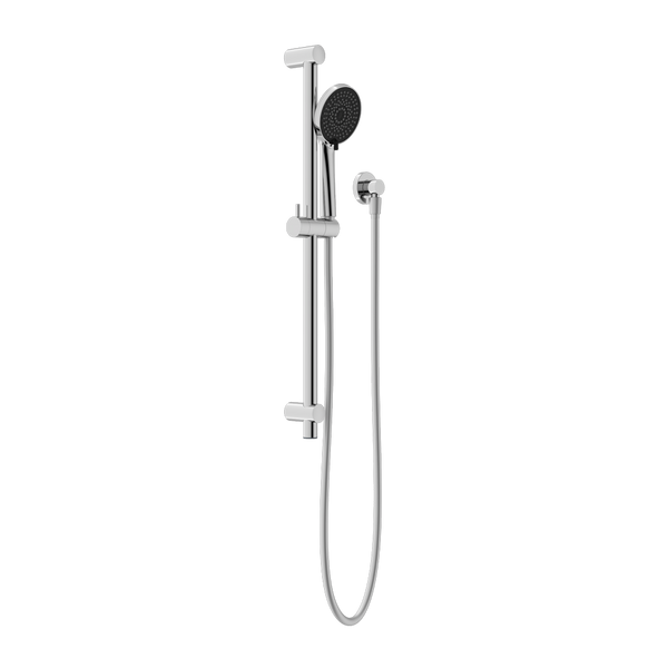 Nero Round Metal Project Rail Shower Chrome