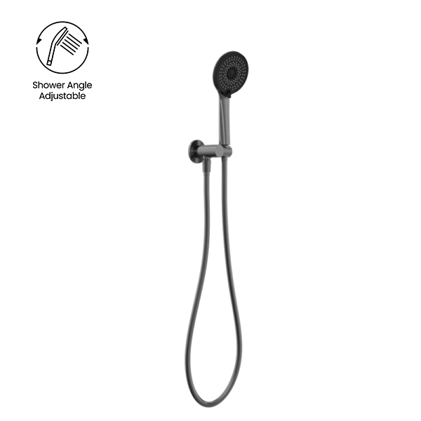 Nero Project Round Shower On Bracket 4 Star Rating Gun Metal