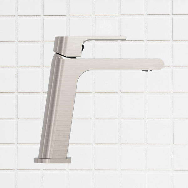 Nero Bianca Basin Mixer Brushed Nickel