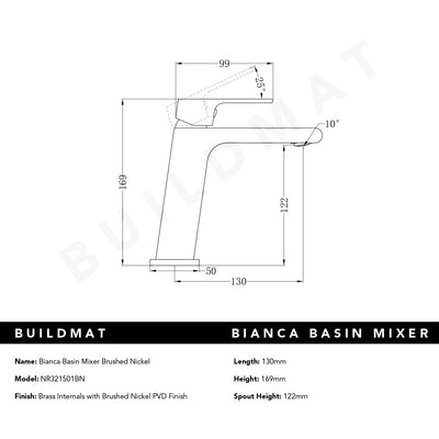 Bianca Basin Mixer Brushed Nickel