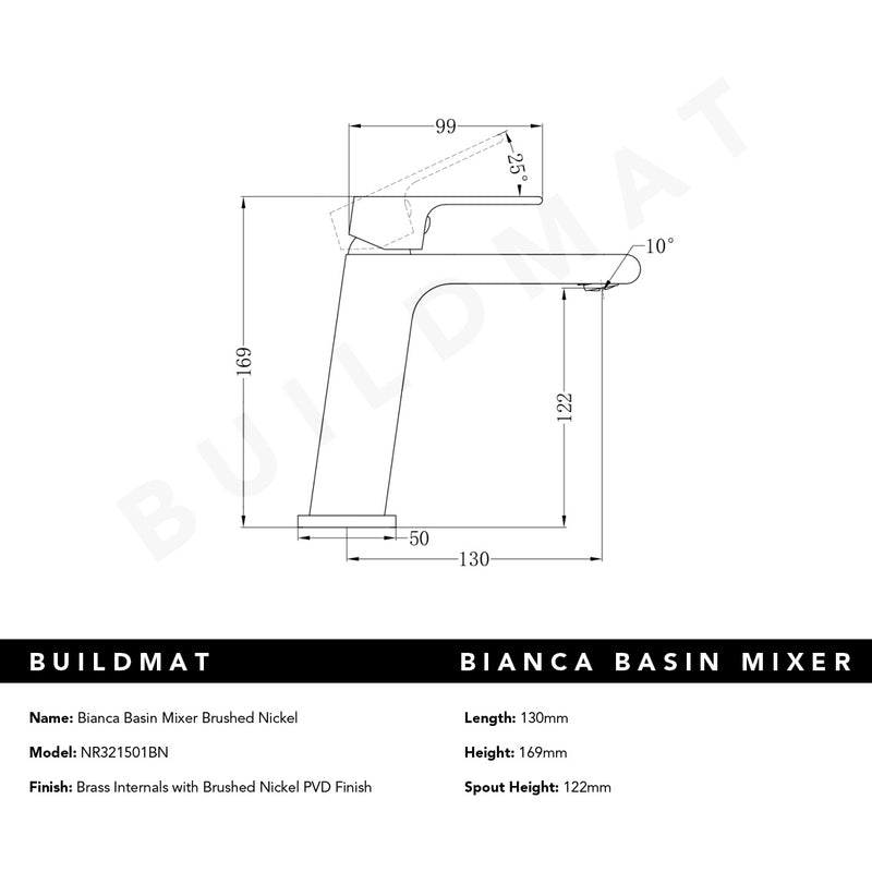 Bianca Basin Mixer Brushed Nickel