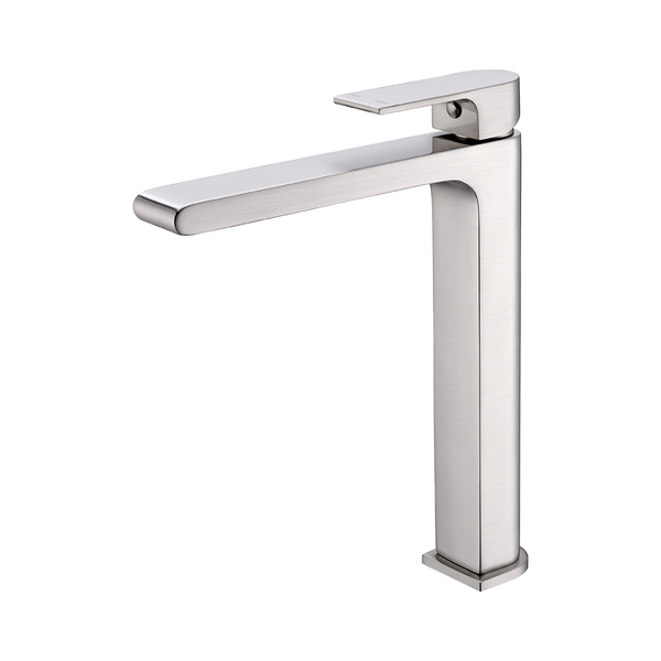 Nero Bianca Tall Basin Mixer Brushed Nickel