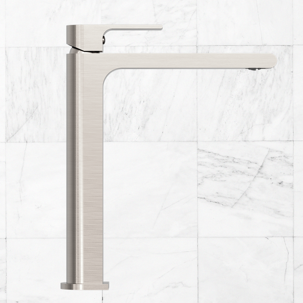Nero Bianca Tall Basin Mixer Brushed Nickel