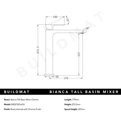 Bianca Tall Basin Mixer Chrome