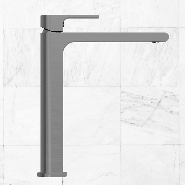 Nero Bianca Tall Basin Mixer Brushed Gunmetal