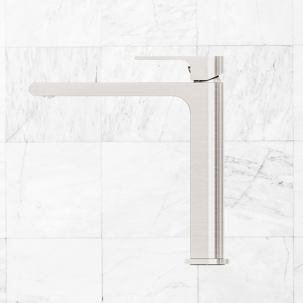Nero Bianca Mid Tall Basin Mixer Brushed Nickel